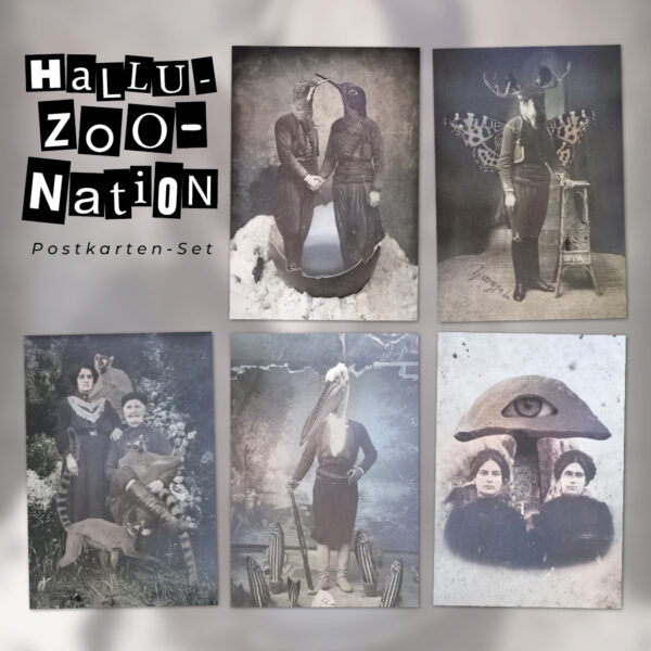 Postkarten Übersicht Halluzoonation von @collaschiert